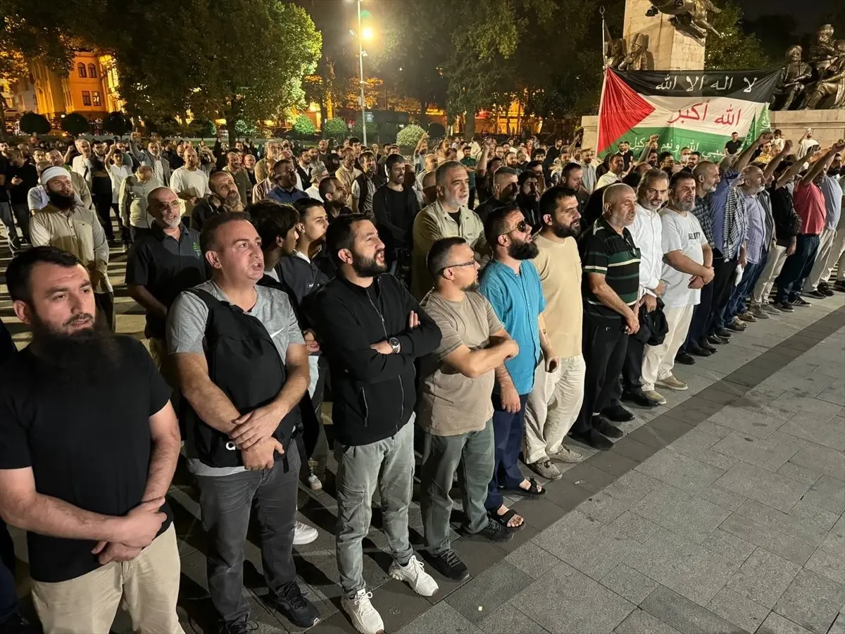 Gazze için Fatih’te Protesto